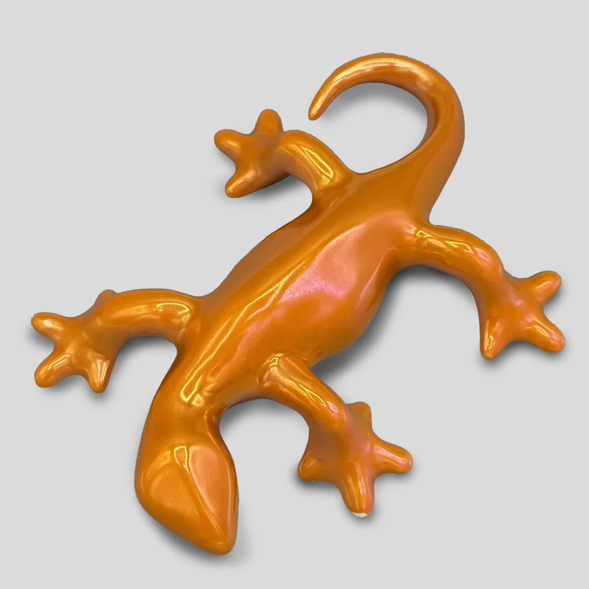 geko in ceramica di colore orange pearl di Natural Style.